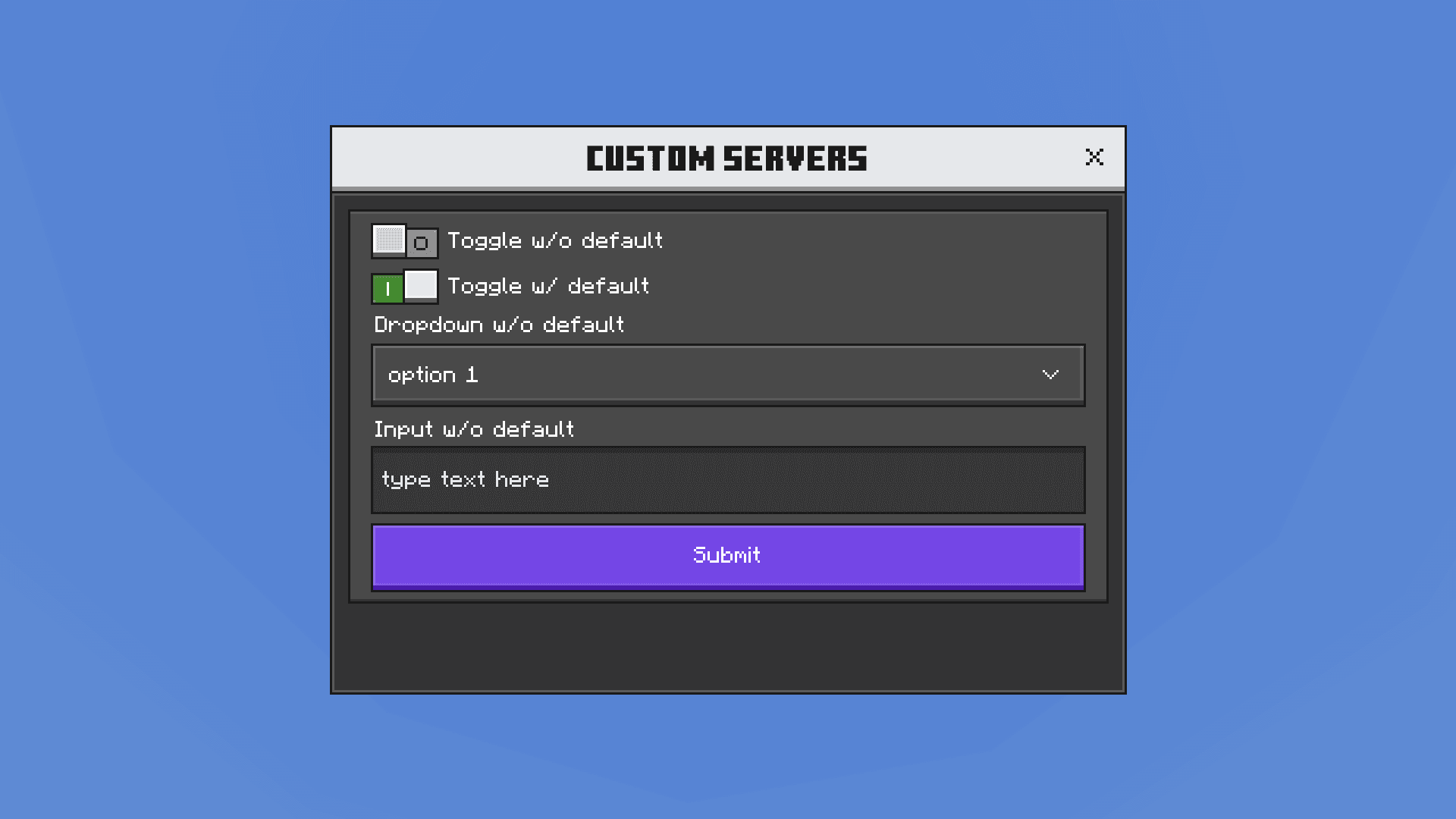 Custom Modal Form