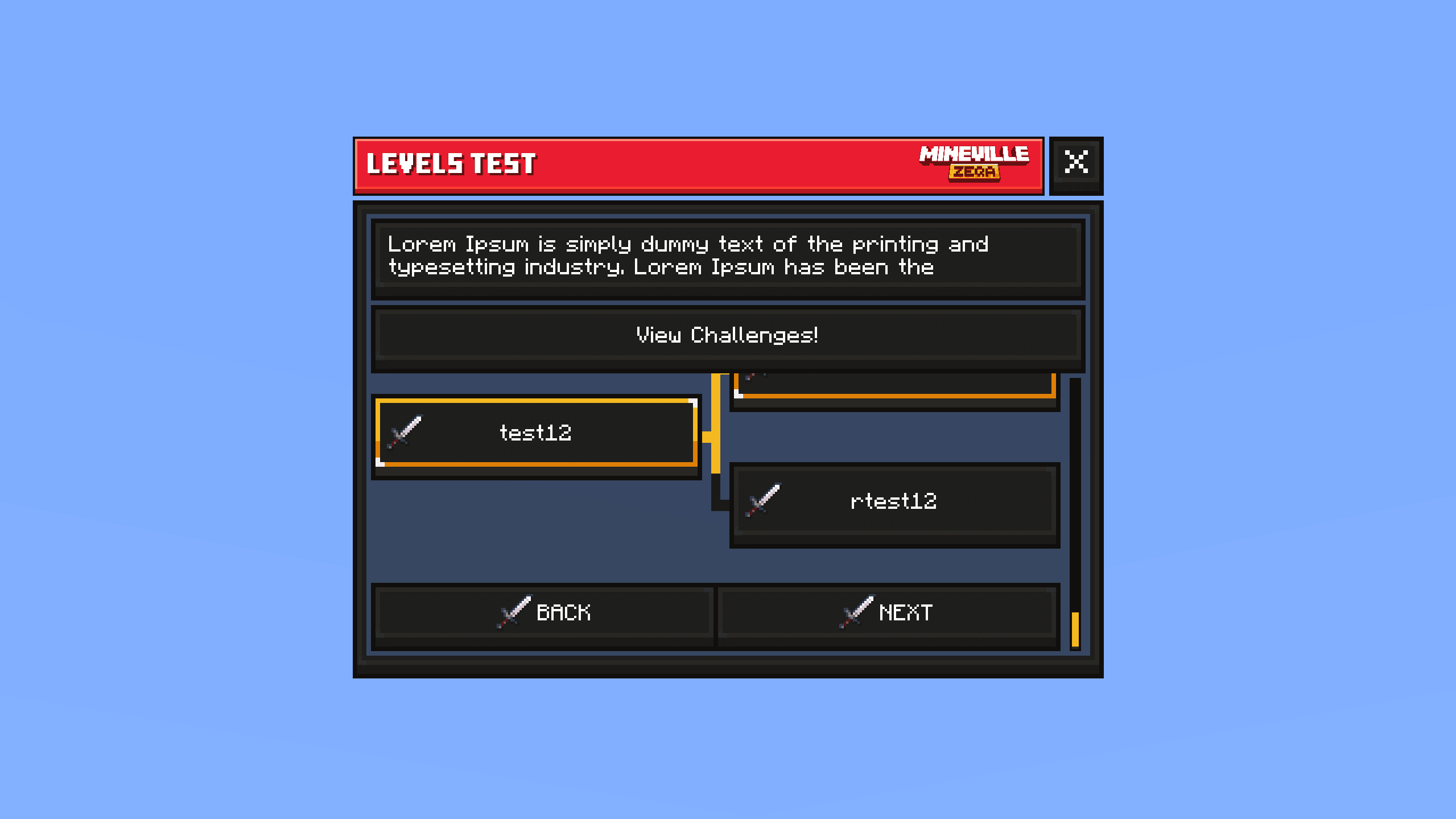 Levels Progression